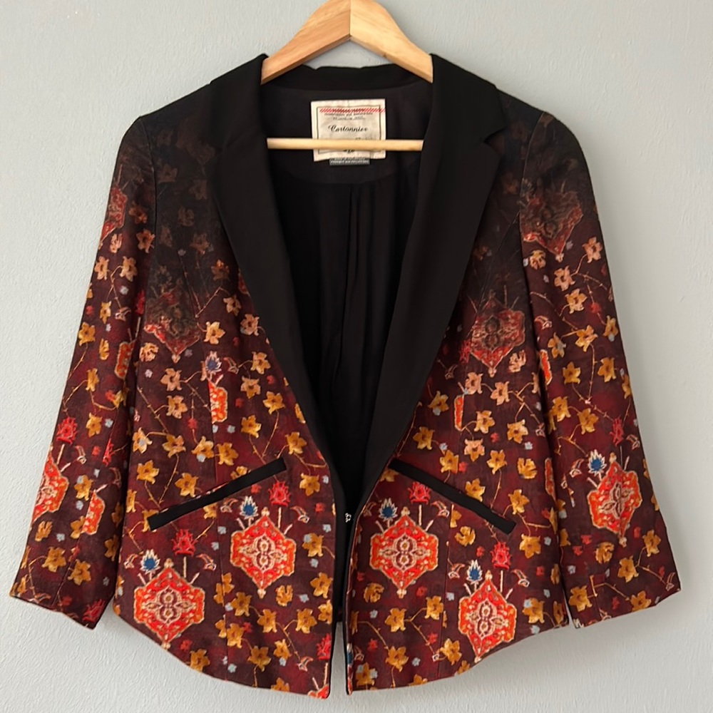 Anthropologie • Cartonnier Telluride Three Quarter Sleeves Ombré Blazer Size 6P - Picture 3 of 17